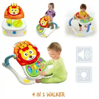 Caminador 4 En 1 Comedor Bebe Andadera Didactico Niño Niña