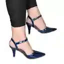 Zapato De Tacon Dama Mujer Karla Chacon Pamela Azul