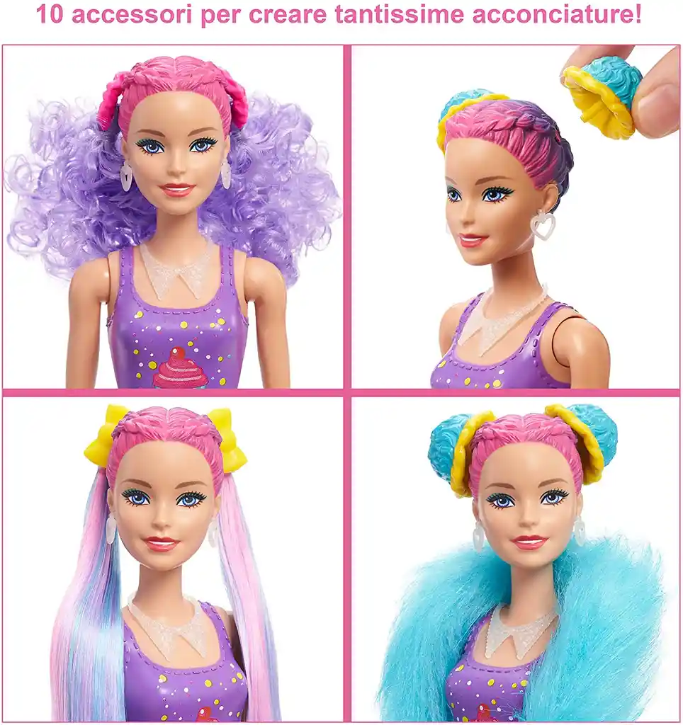 Barbie Peinados Color Reveal Brillantina Con 25 Sorpresas.