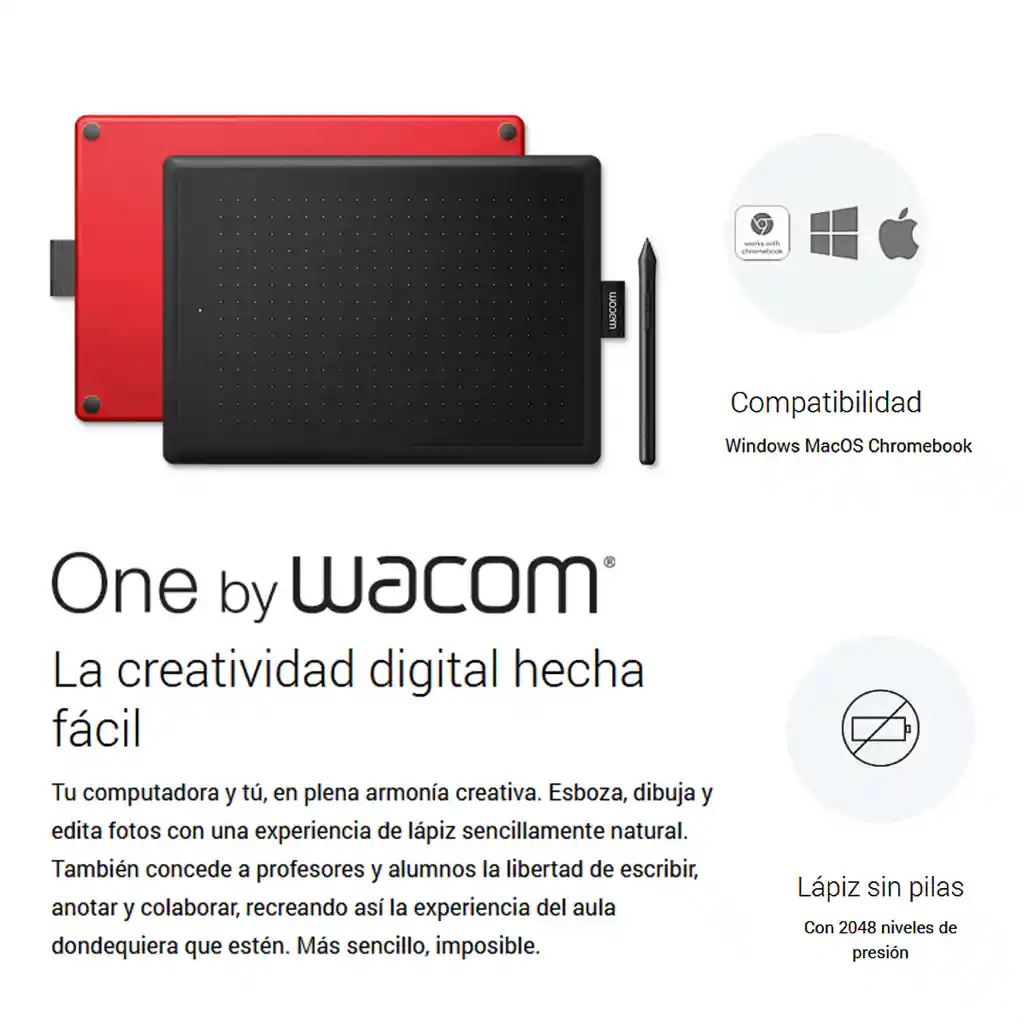 Tabla Digitalizadora One By Wacom M Ctl-672 Medium