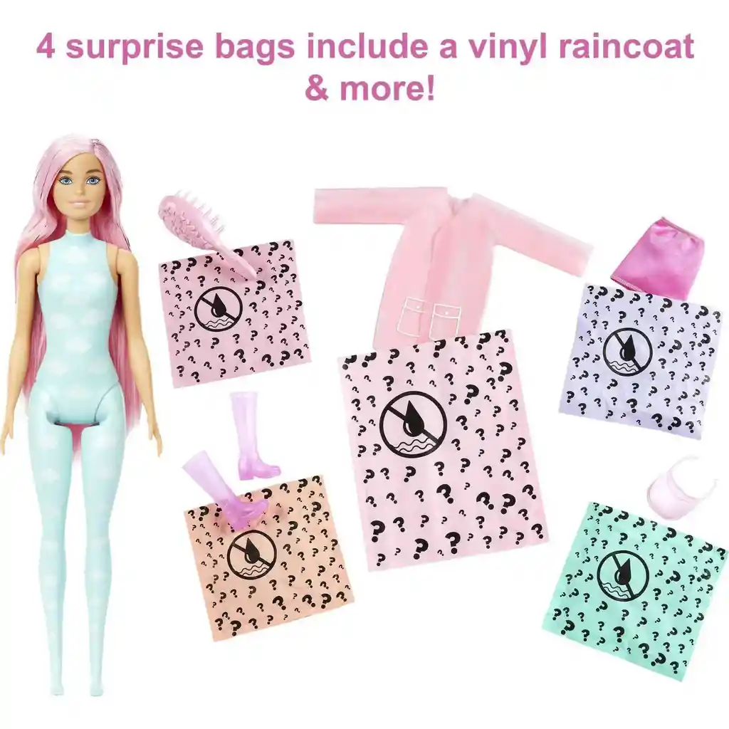 Barbie Color Reveal, Set De 7 Sorpresas Muñeca Barbie Mattel