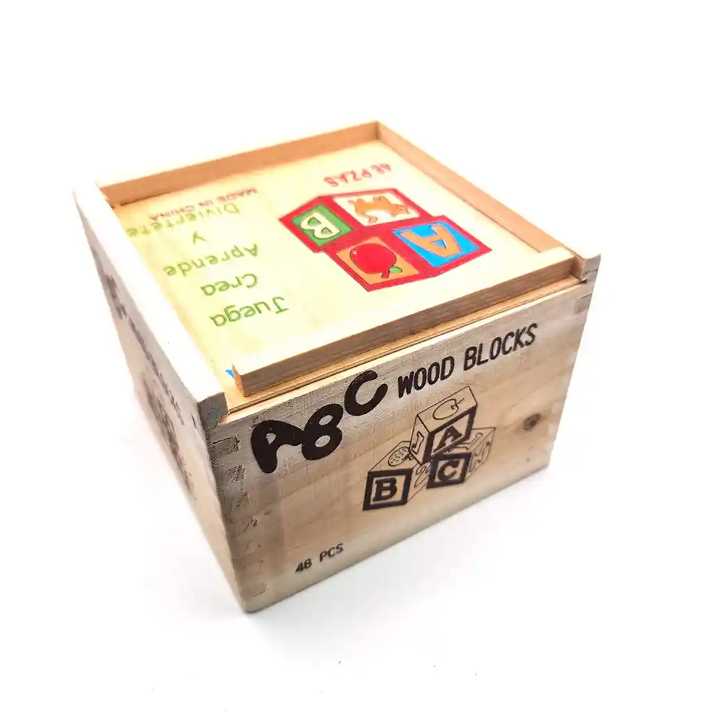  Juego Didactico Madera Cubos 6 Caras 48 Pcs  Dayoshop 