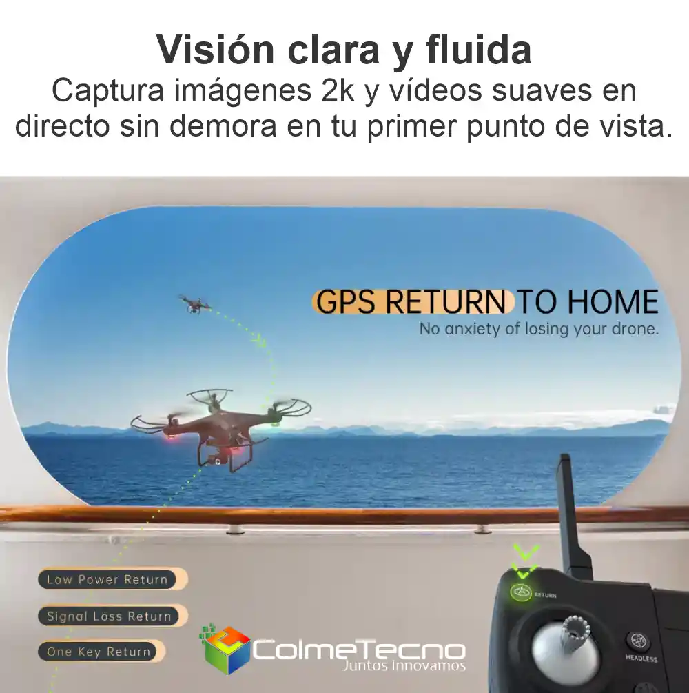 Drone Profesional Snaptain Gps Cámara 2ejes 2k Wifi 5g Sp600n