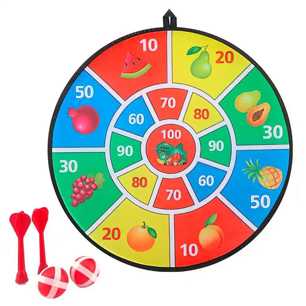 Tiro Al Blanco Tablero + 2 Dardos + 2 Bolas Pegacil Juego Dayoshop