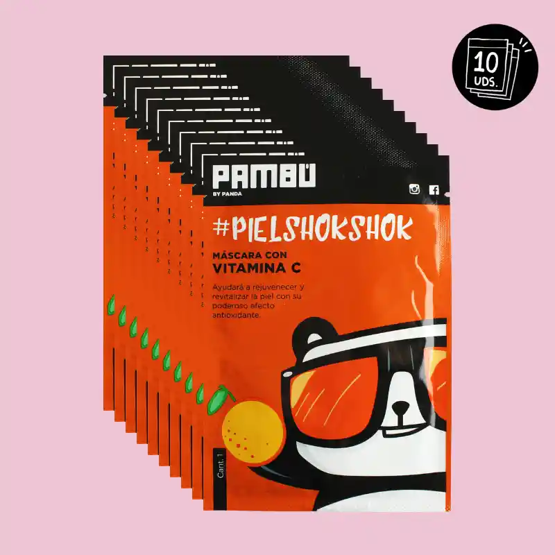  Kit De Vitamina C (10 Unidades)_Sheet Masks Pambu Con Esencia De Vitamina C 