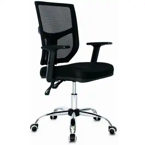 Silla De Oficina Risaralda Brazo Fijo Base Cromo