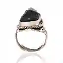 Anillo Cuarzo Turmalina En Bruto Unisex Ajustable + Estuche Dayoshop