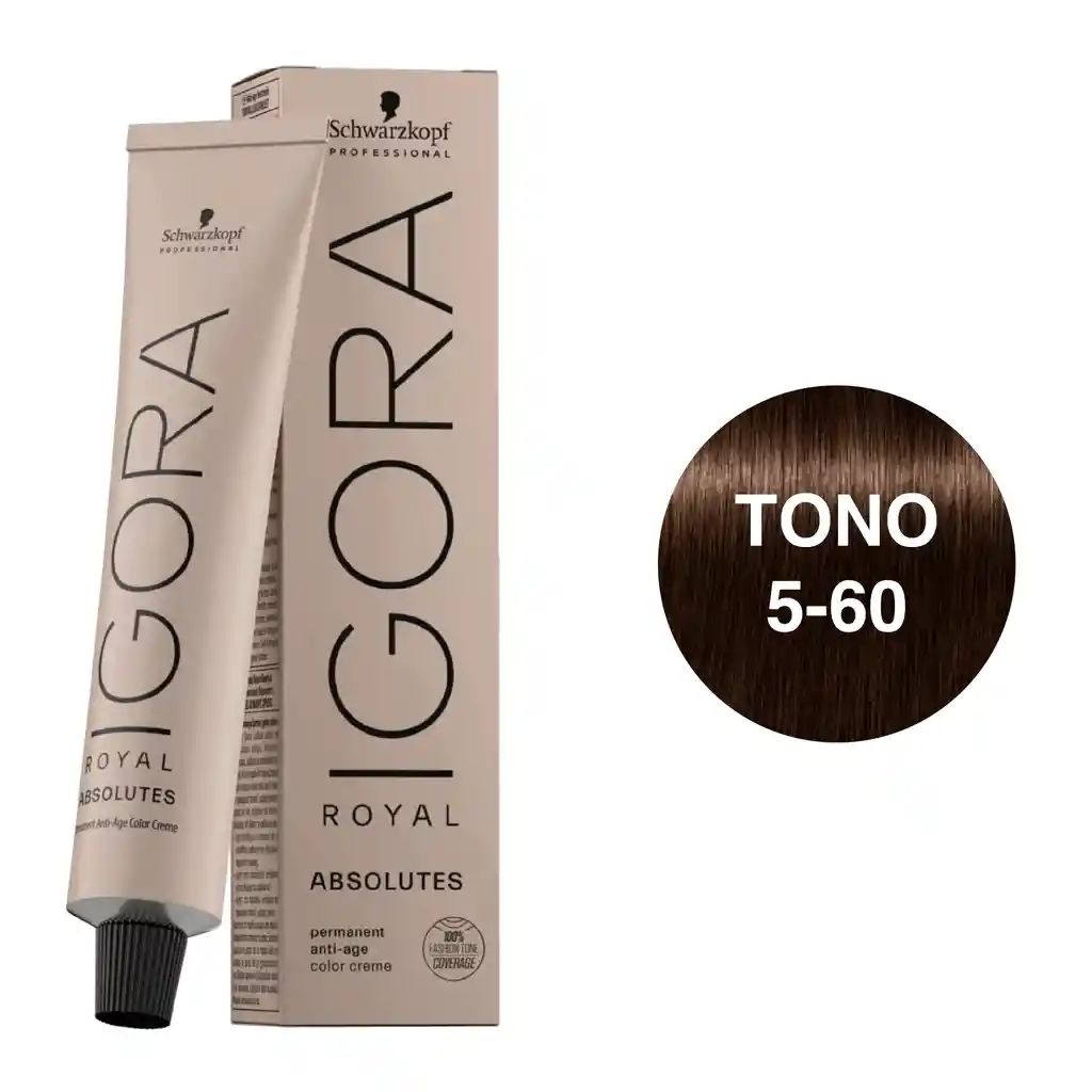 Igora Royal Absolutes Tono 5-60 Castaño Claro Marrón Natural 60ml