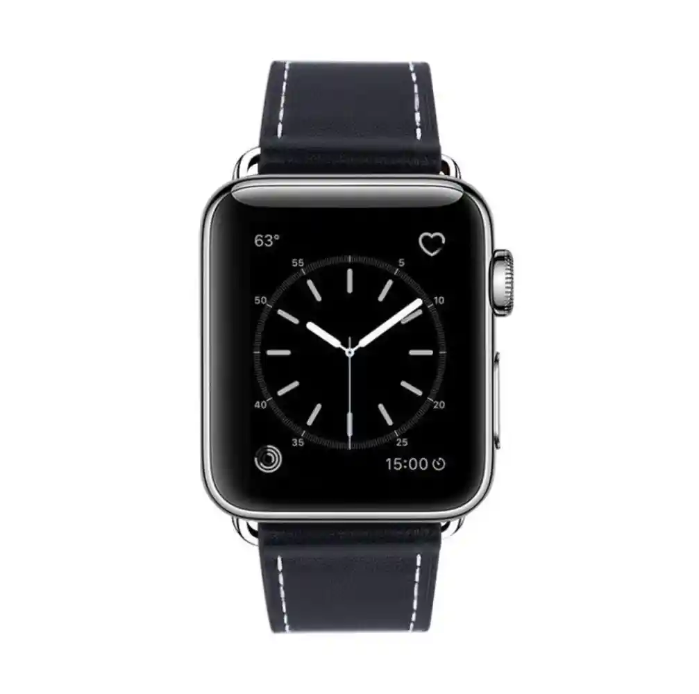 Pulso En Cuero Elegante Para Apple Watch De 38 Y 40mm - Negro