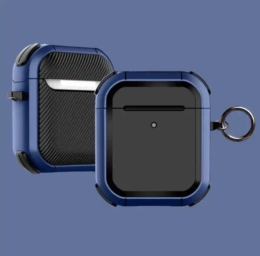 Funda O Case Para Airpods 1-2 Generación Tipo Armadura (azul)