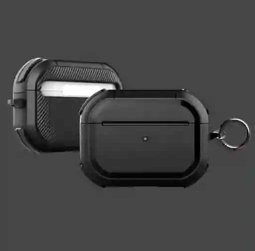 Funda O Case Para Airpods Pro 2 Tipo Armadura (negro)