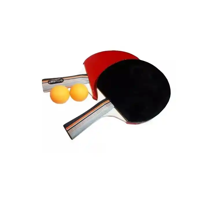 Set 2 Raquetas Ping Pong +2 Pelotas Bolas +estuche Fao-733