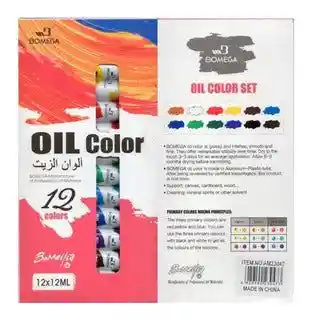 Pintura Oleo Oil Color Bomega Caja X 12 Colores 12 Ml C/u	