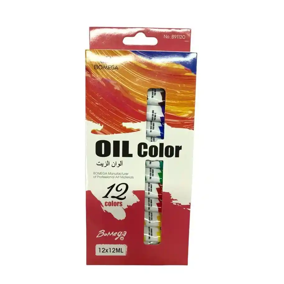 Pintura Oleo Oil Color Bomega Caja X 12 Colores 12 Ml C/u	