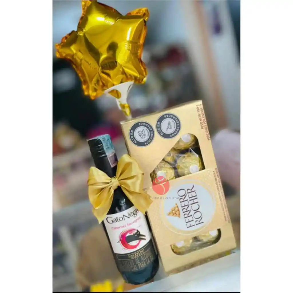 Detalle Ferrero X8 Y Vino Gato Negro