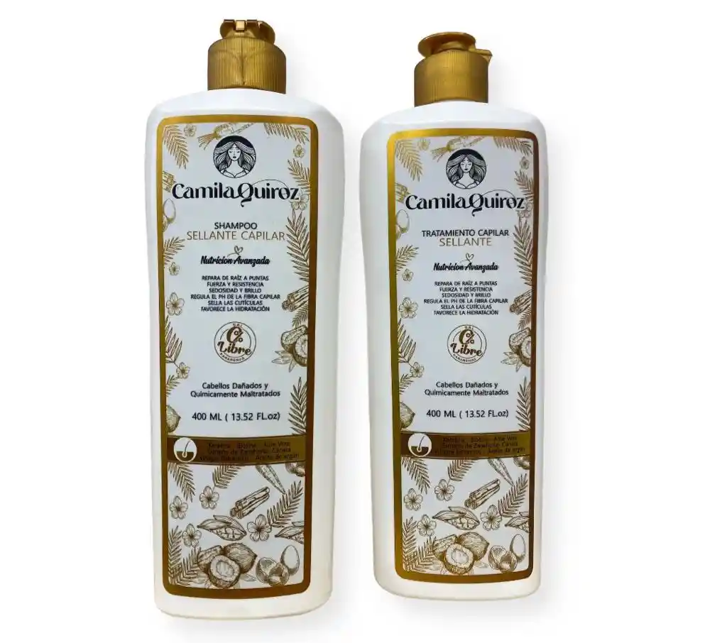 Kit Shampoo Y Tratamiento Sellante Camila Quiroz X 400ml