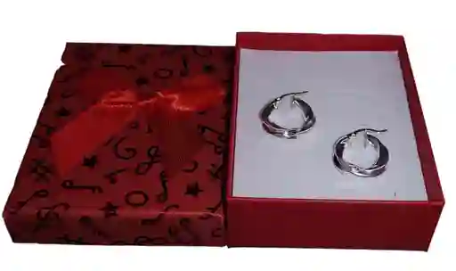 Aretes Candongas Melcocha En Plata Medianas