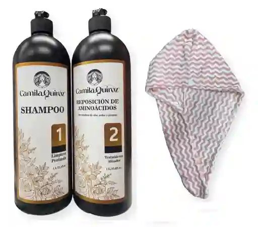 Kit Reposición De Aminoácidos 1000ml + Toalla De Microfibra Camila Quiroz
