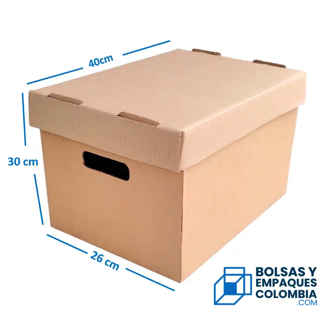 Caja De Archivo Con Tapa 40x30x26cm