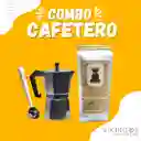 Kit Café Cafetera Moka, Cuchara Pinza Y Café La Central.