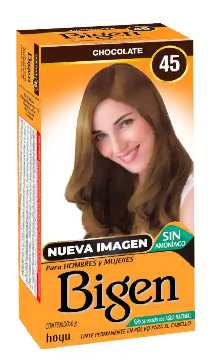 Bigen Tinte Sin Amoníaco Chocolate 45