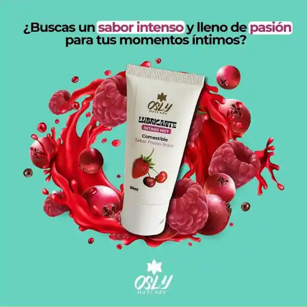 Lubricante Íntimo Hot Sabor Frutos Rojos X 10ml Osly