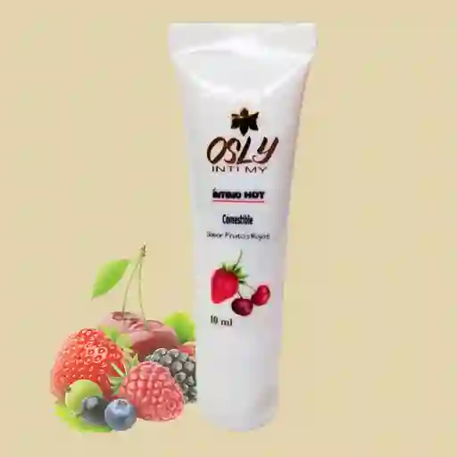 Lubricante Íntimo Hot Sabor Frutos Rojos X 10ml Osly