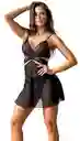 2 En 1 Conjunto Convertible A Babydoll Negro L/xl