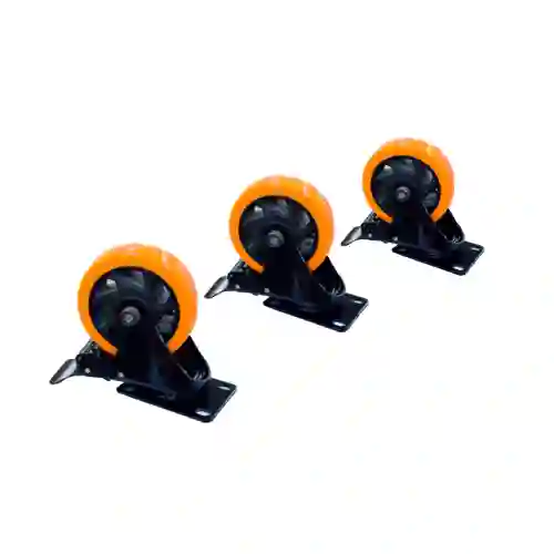 Rodachin Naranja Con Freno 2 1/2" (und)