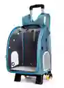 Astropet 2 En 1 Mochila Transparente Para Mascotas Azul