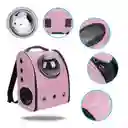 Capsula Morral En Cuerina Para Mascotas Gatos Rosado