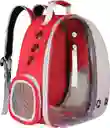 Mochila Para Gato O Perro Bolso Maleta Mascota Rojo Sencilla Panoramica