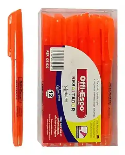 Resaltador Mediano Offi Esco Oe-532 Color Naranja