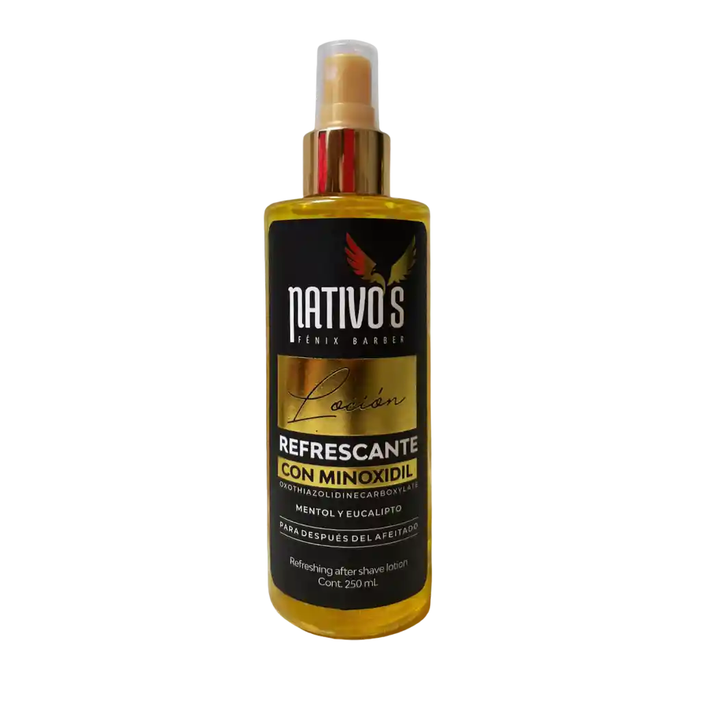 Loción Refrescante Con Minoxidil Y Mentol Nativos 250ml