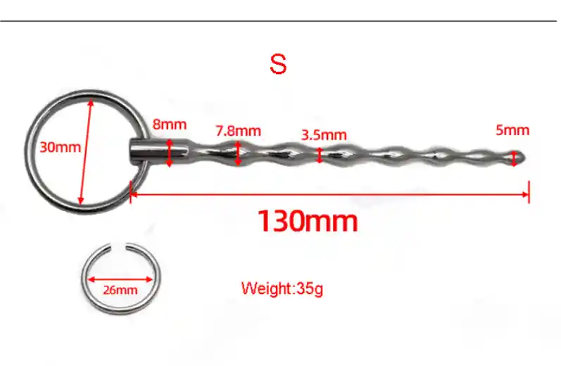 Masturbador De Uretra Insertable Acero Inox.