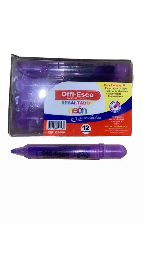 Resaltador Grande Offi-esco Oe-540 Color Morado	