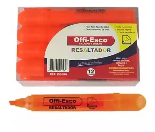 Resaltador Grande Offi-esco Oe-540 Color Naranja