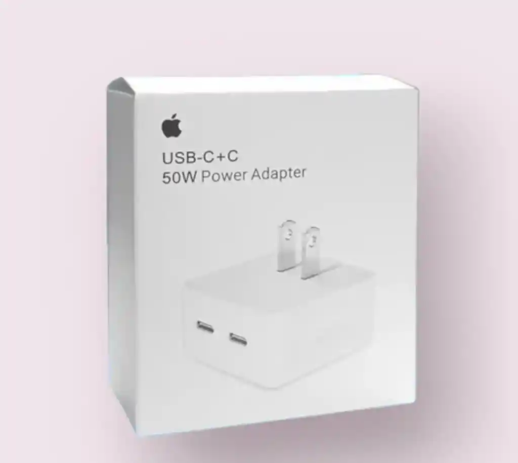 Cabezal Apple Iphone Dos Puertos C 50w Carga Rapida