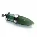 Collar Cuarzo Jade Pendulo Bala Cadena Acero + Estuche Dayoshop