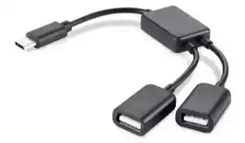 Hub Otg Usb A Hembra X2 Puertos 1 Tipo C Macho Celular Tablet Laptop