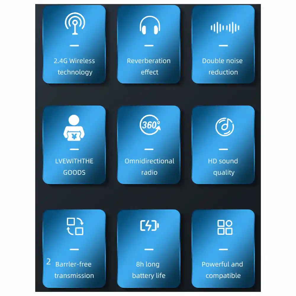  Microfono De Solapa Inalambrico Doble Para iPhone Y Android 