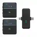  Microfono De Solapa Inalambrico Doble Para iPhone Y Android 