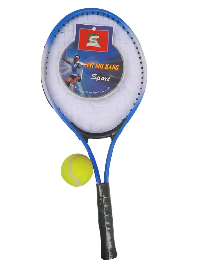 Set 2 Raquetas De Tenis Con 1 Pelota Recreacional - Azul