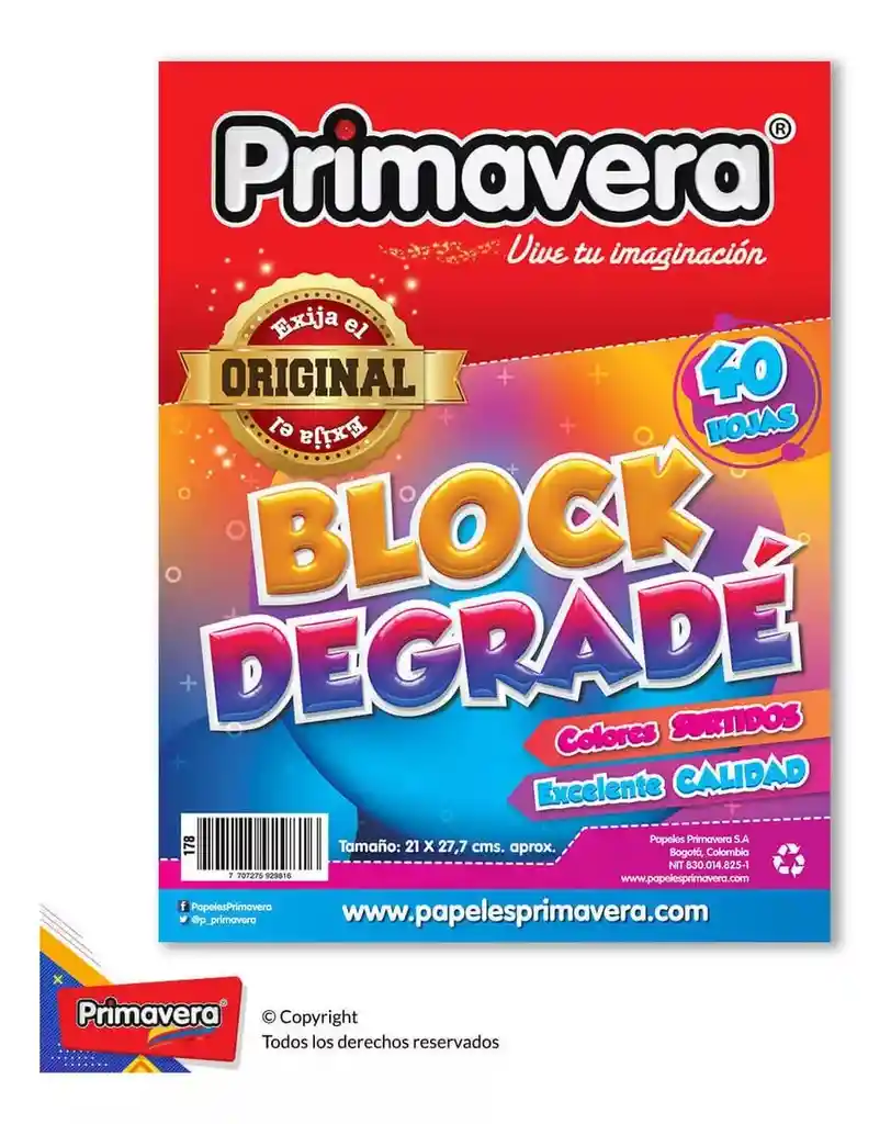 Block Escolar Primavera 40 Hojas