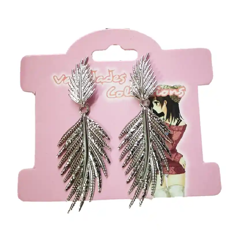 Aretes Hojas Para Mujer Aretes Mujer Grandes Plateado