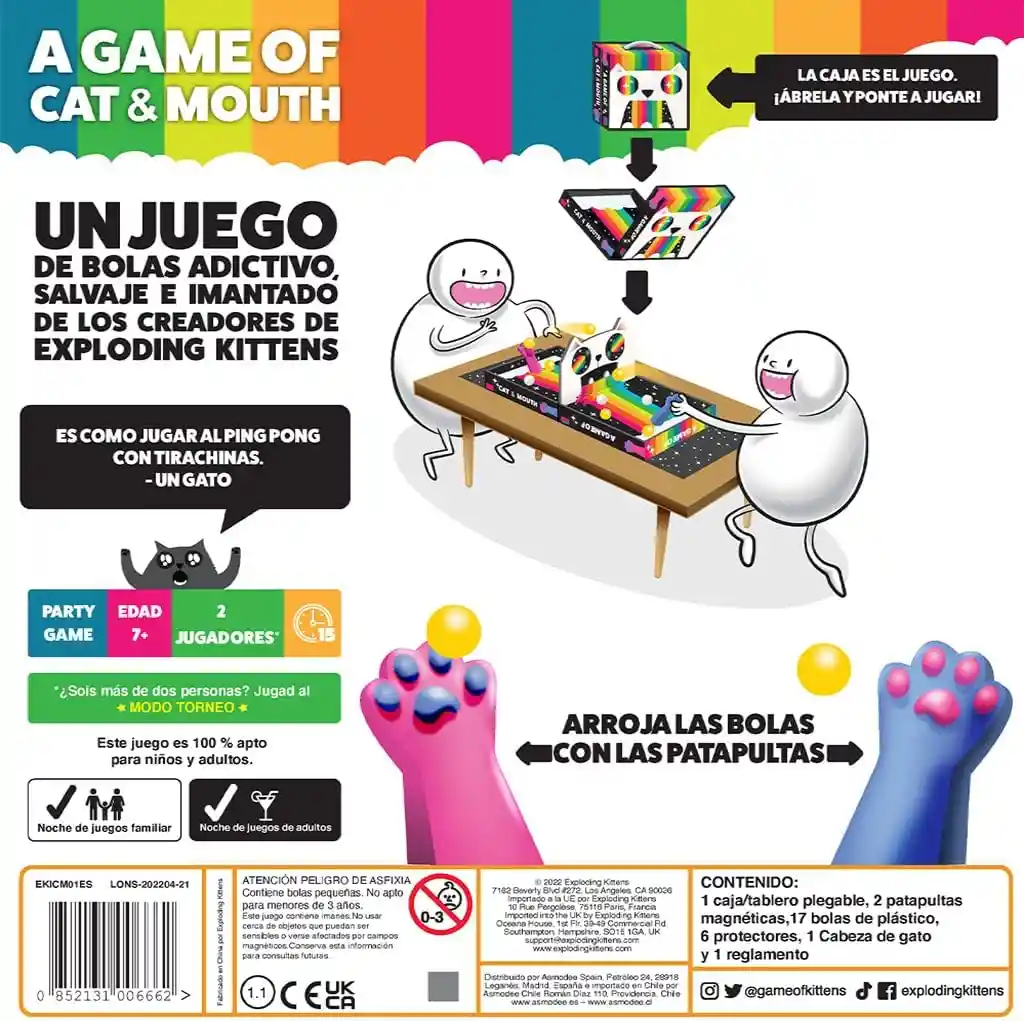 Juego De Mesa El Gato Y La Bola Juego Para Adultos Niños