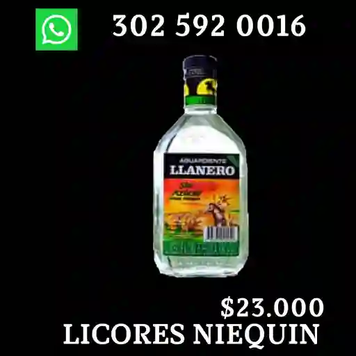 Llanero Aguardiente X Media Botella 375 Ml