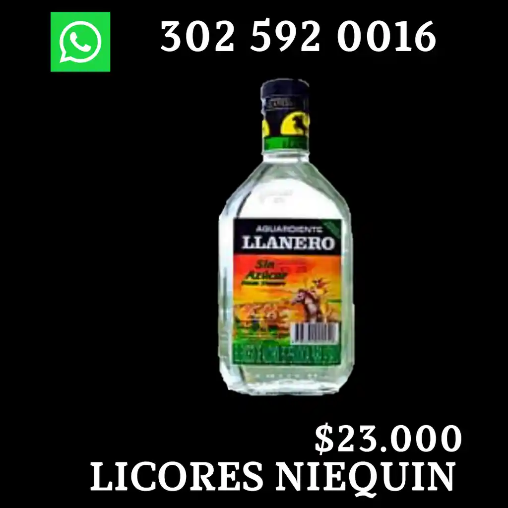 Llanero Aguardiente X Media Botella 375 Ml