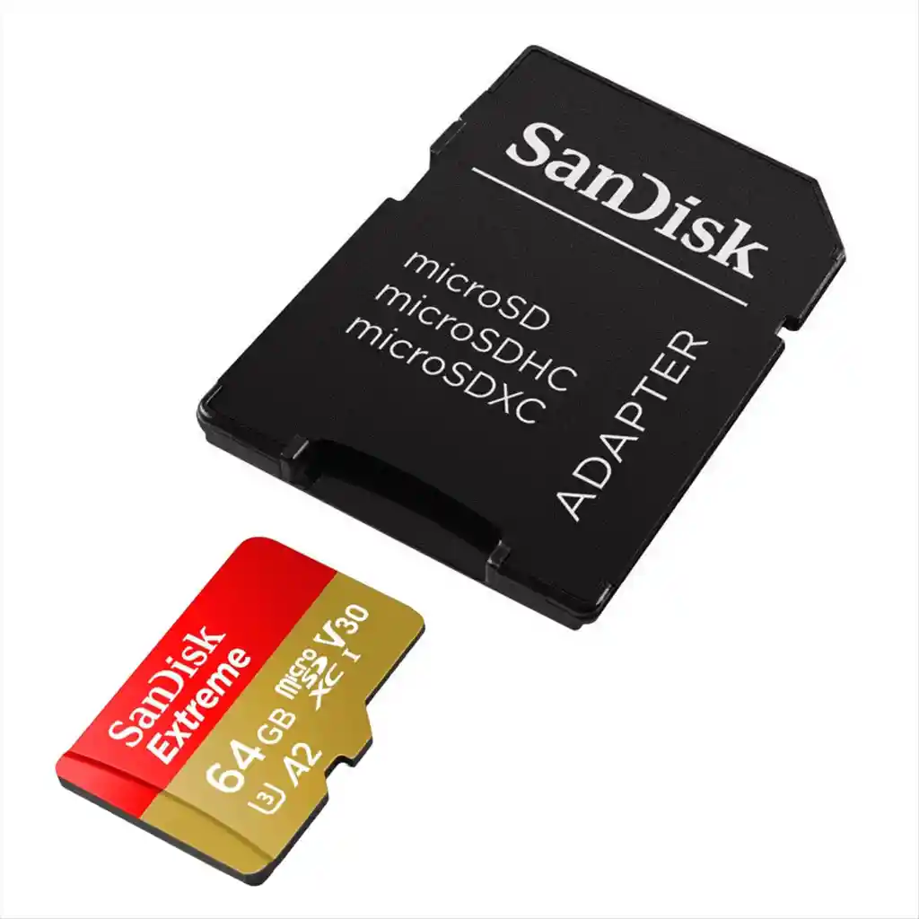 Tarjeta Micro Sdxc 64gb Sandisk Extreme, 4k, U3, A2, 170mb/s