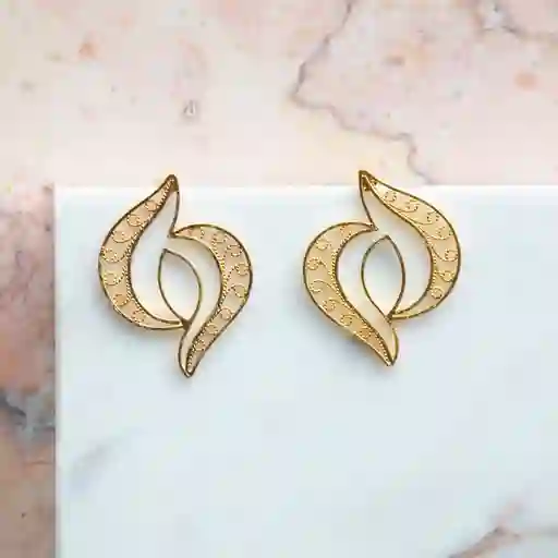 Aretes Topo Rhea En Filigrana Rhea Dorado